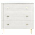 Safavieh Genevieve 3 Drawer Dressers, White & White Washed DRS5000D